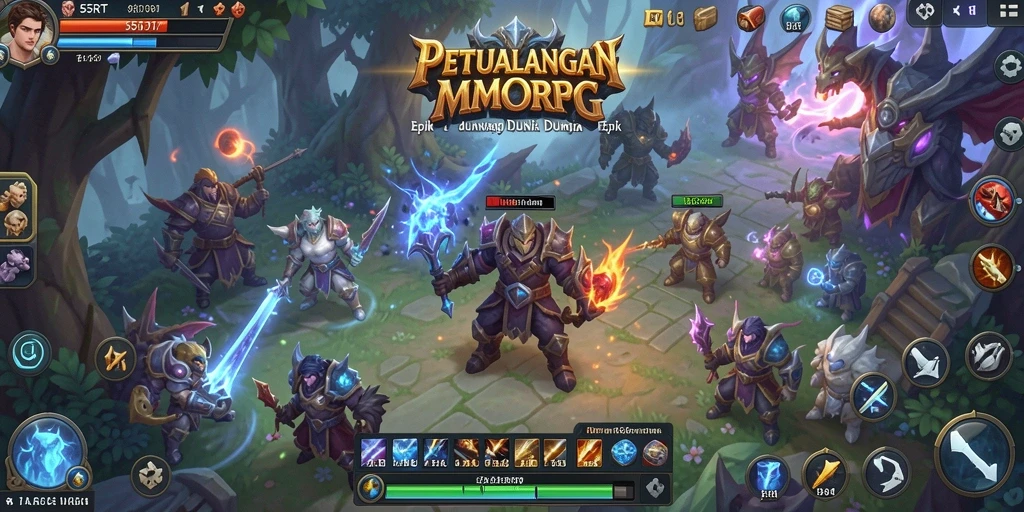 Gameplay 55RT yang mendebarkan dengan dunia fantastis dan pertempuran seru.