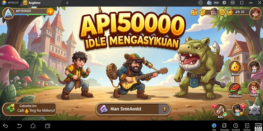 Tampilan gameplay seru dalam API5000 dengan elemen Idle.