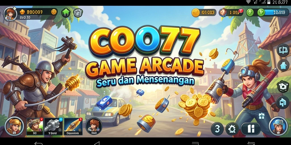 Tampilan gameplay seru dari COO77 dengan aksi arcade yang mendebarkan.