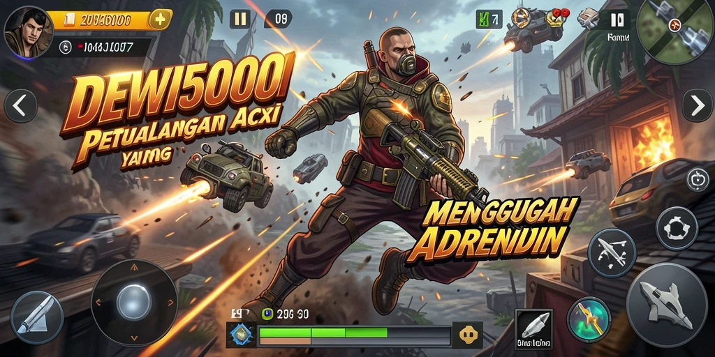 Gameplay DEWI5000 yang penuh aksi dan tantangan menarik.