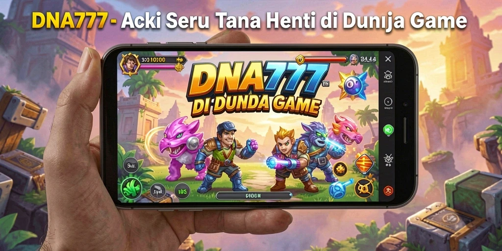 Tampilan aksi cepat dari gameplay DNA777 yang mendebarkan.