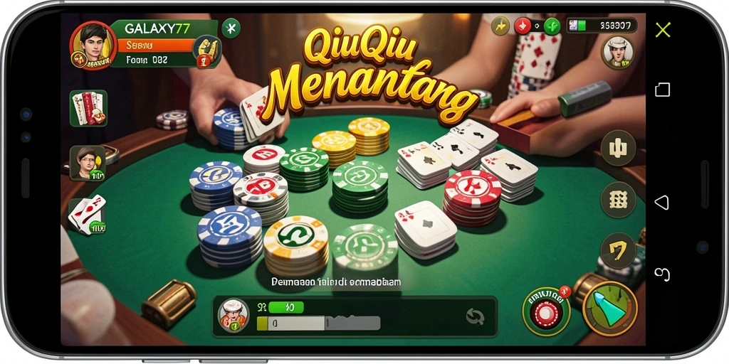 Gameplay QiuQiu yang seru dan interaktif di GALAXY77.
