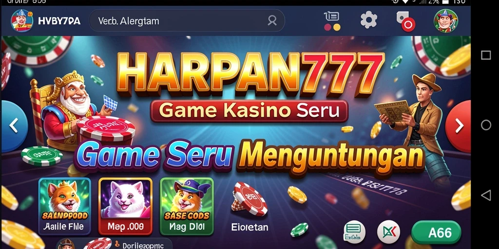 Tampilan gameplay <strong>HARAPAN777</strong> dengan nuansa Kasino yang menegangkan.