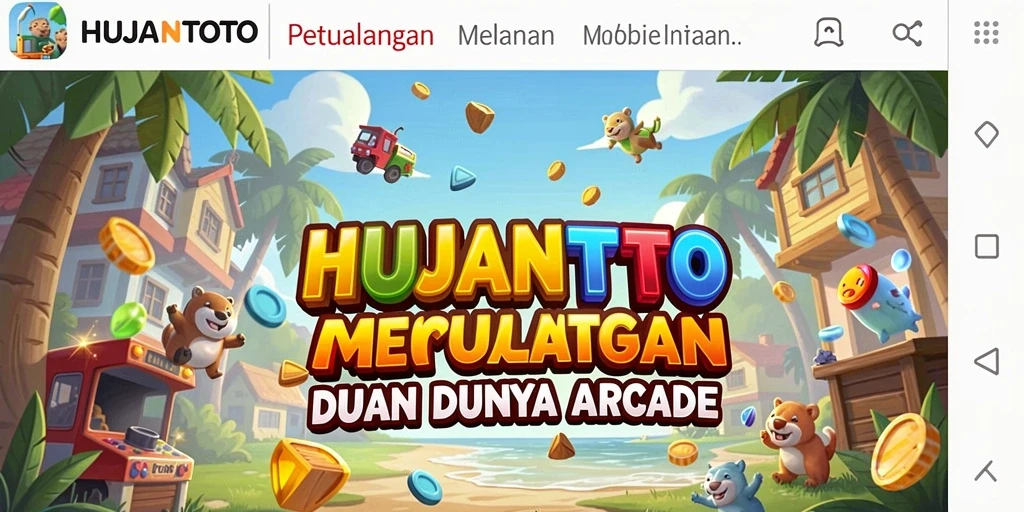 Tampilan gameplay seru dan menantang di HUJANTOTO.