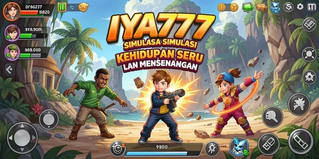 Tampilan gameplay IYA777 yang menampilkan karakter dan aktivitas simulasi.
