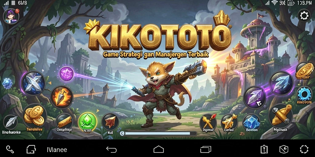 Tampilan gameplay KIKOTOTO dengan pertempuran dan strategi yang menegangkan.