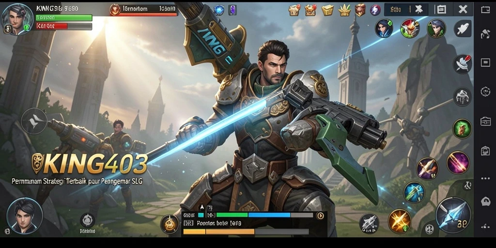 Tangkapan layar gameplay KING403 yang menampilkan pertempuran epik dan strategi cerdas.