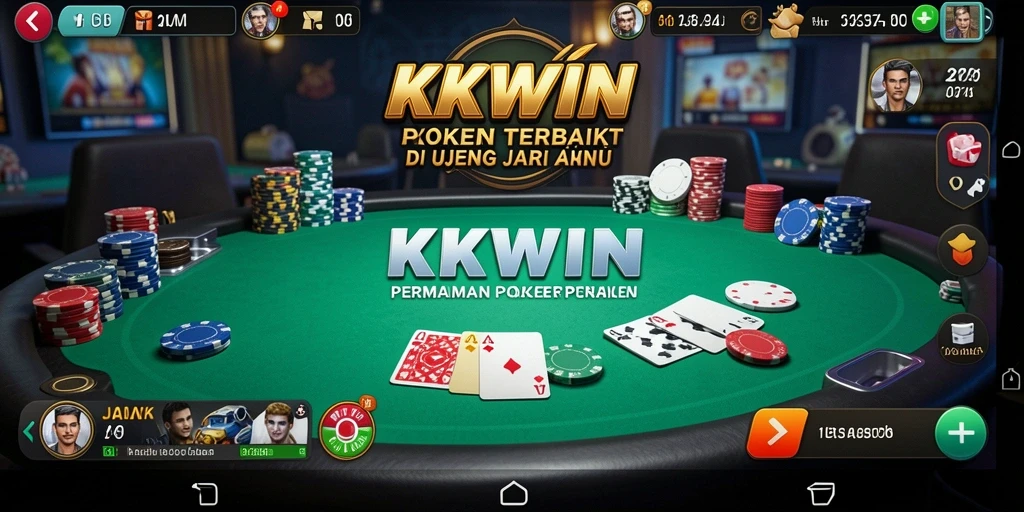 Tangkapan layar utama KKWIN yang menunjukkan aksi seru permainan Poker.