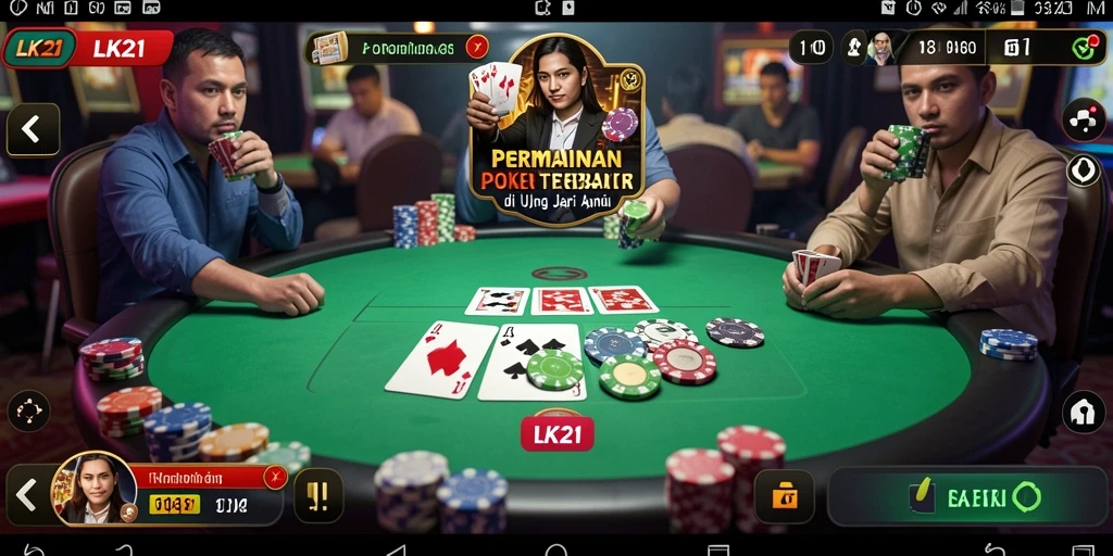 Tampilan screenshot LK21 menampilkan permainan Poker yang seru dan interaktif.