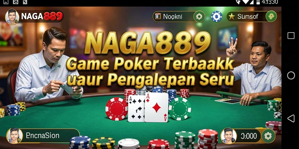 Tampilan gameplay NAGA889 dengan pemain yang berkompetisi di meja poker.