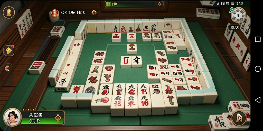 Tampilan menawan gameplay Mahjong di OKIDR dengan berbagai tantangan.