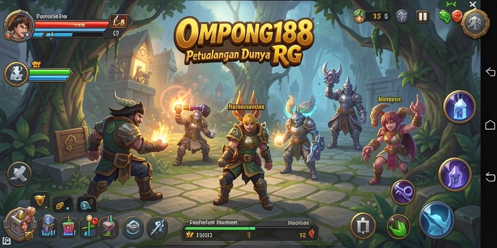 Tampilan utama gameplay OMPONG188 yang menakjubkan dan interaktif.