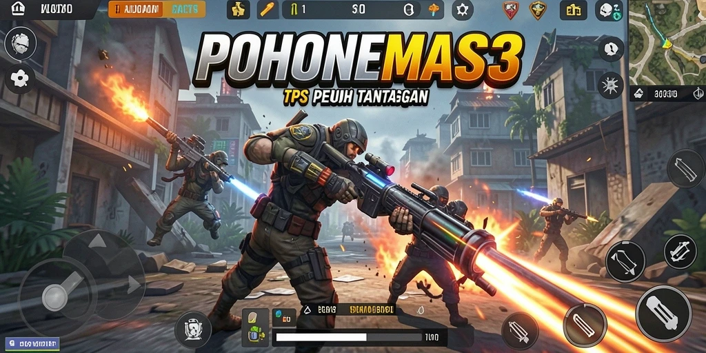 Tampilan gameplay intens dalam POHONEMAS33 dengan aksi seru.
