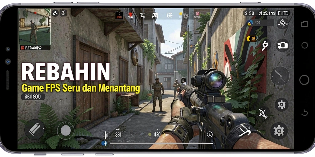 Screenshot gameplay seru REBAHIN dengan aksi menembak intens.