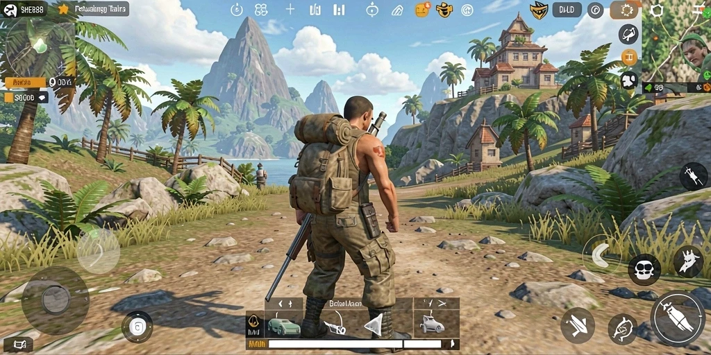 Tangkapan layar gameplay SHE888 yang menampilkan petualangan seru di dunia terbuka.
