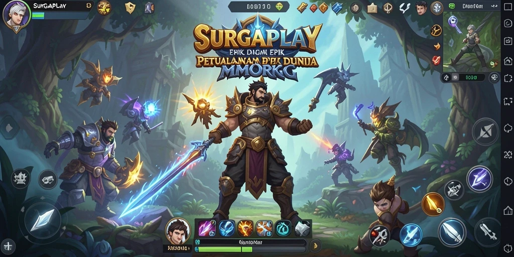 Screenshot SURGAPLAY menampilkan aksi seru dalam dunia MMORPG.