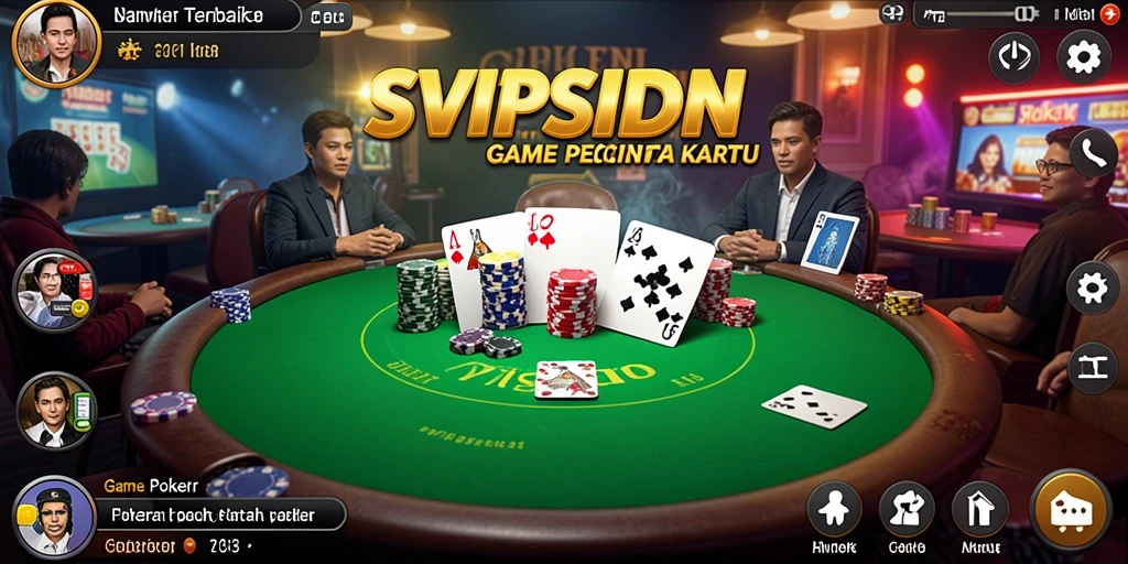 Tampilan gameplay poker yang mendebarkan di SVIPSIDN.